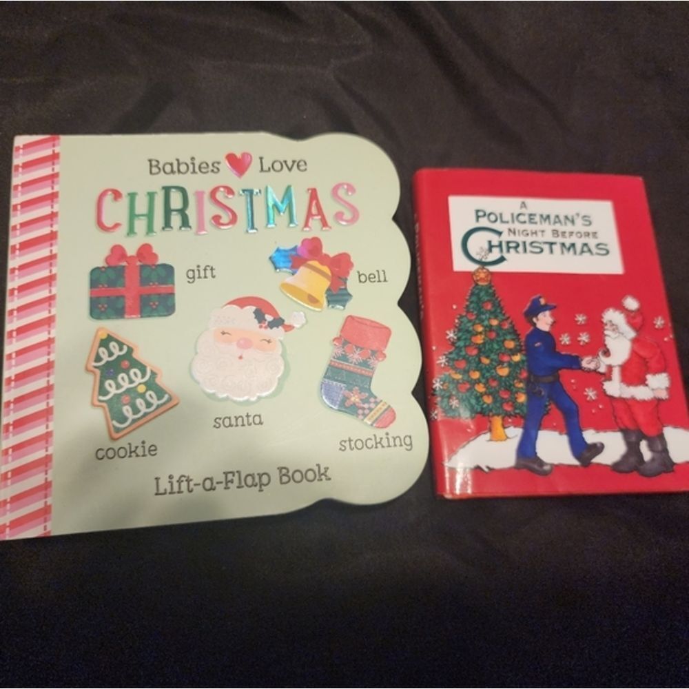 2 Baby Christmas Books. LIKE NEW.‎ Babies love ❤️ Christmas, Police Christmas